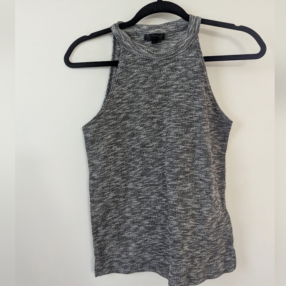 Topshop Heather Gray Knit Sweater